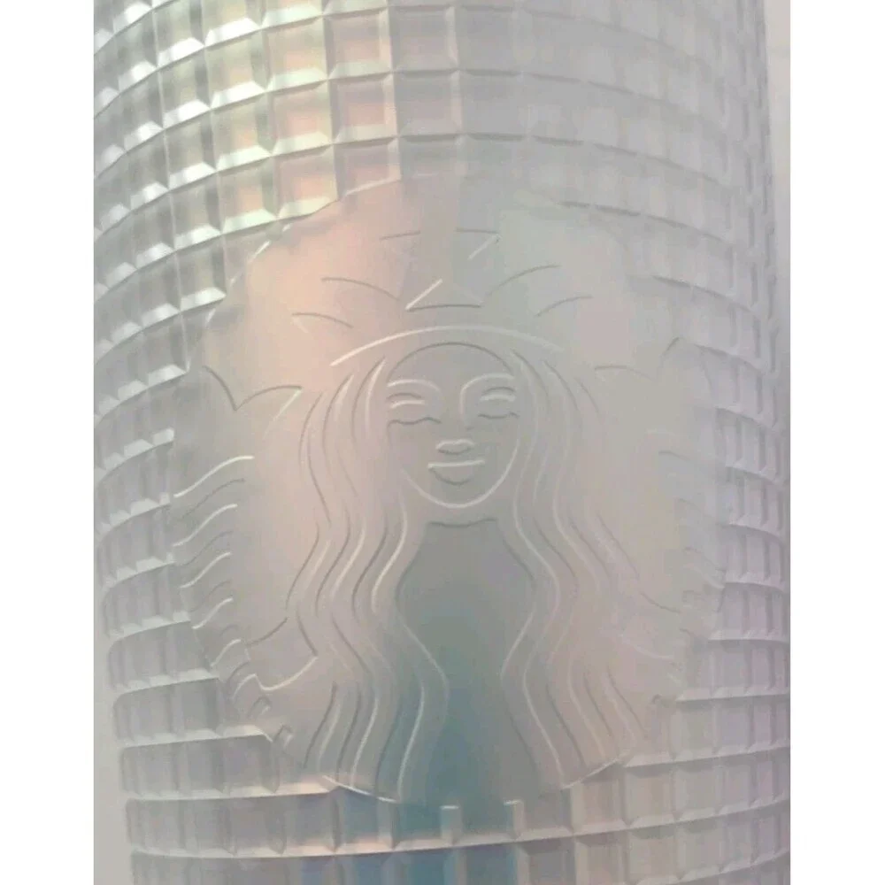 Starbucks 2020 Tumbler Iridescent Purple Disco Grid Holiday Cold Cup Venti 24oz - Picture 3 of 6